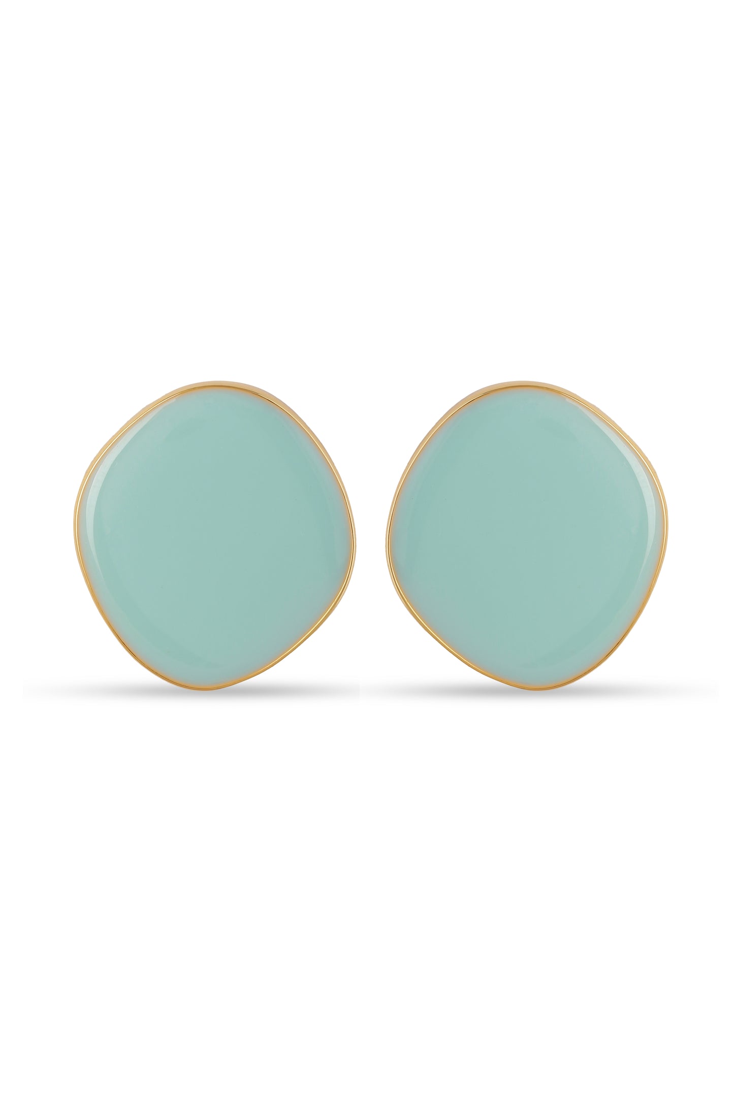 Potnse Galet De Verre Studs Blue