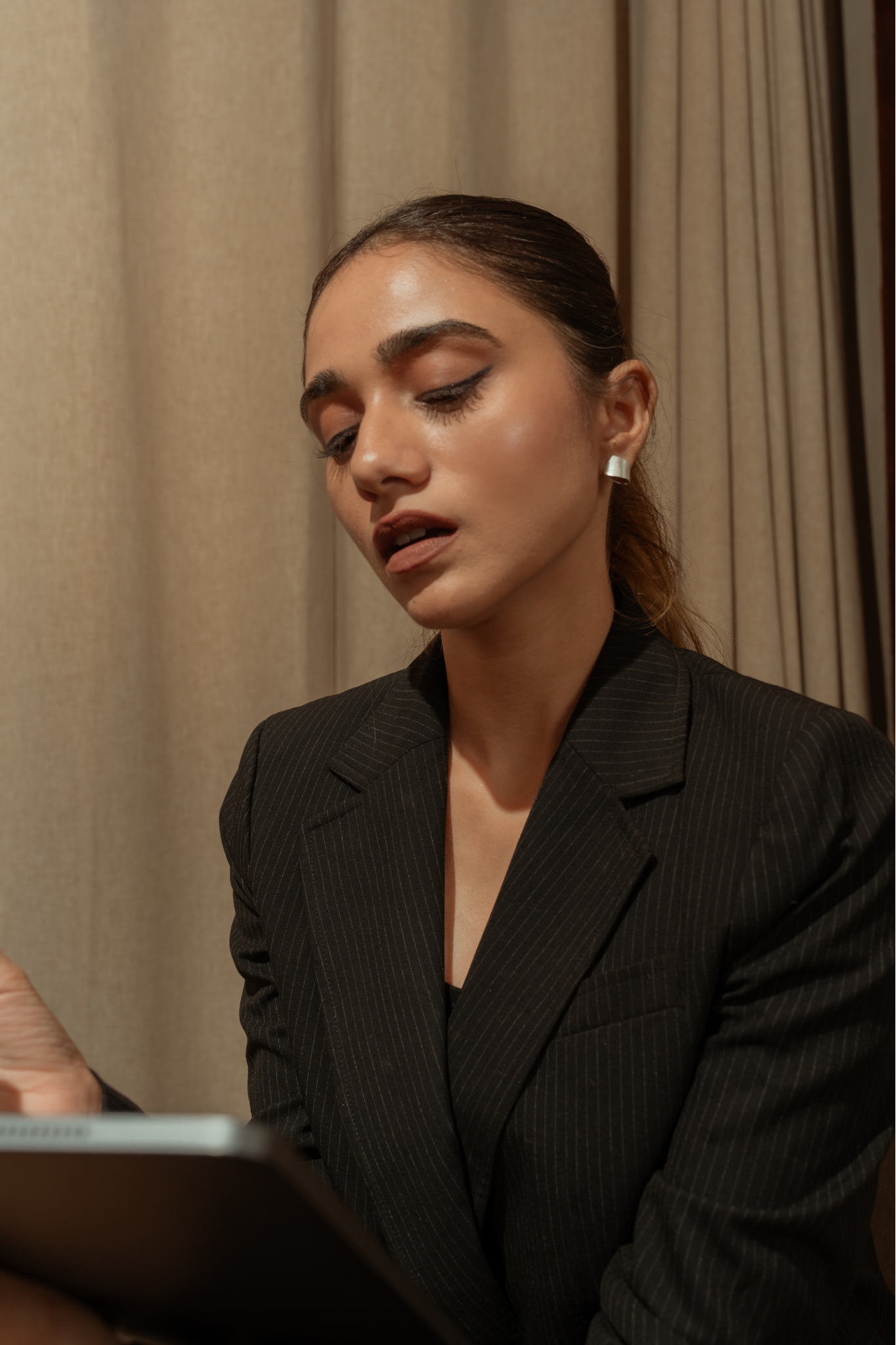 Potnse Copeaux Studs Silver