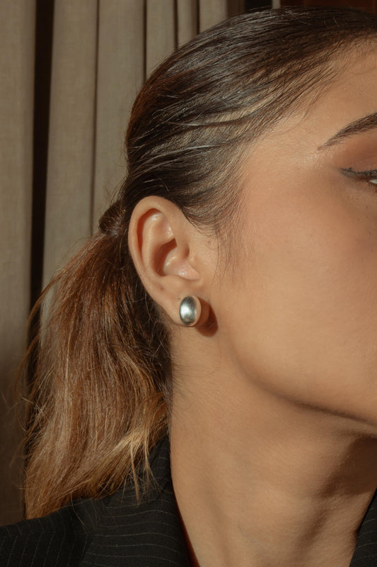 Potnse Amandes Studs Silver